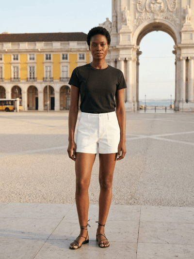 AG Analeigh High Waist Workwear Twill Shorts | Nordstrom
