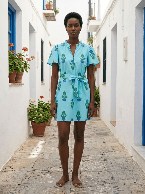 SUGARLIPS Amena Floral Ema Belted Cotton Dress | Nordstrom
