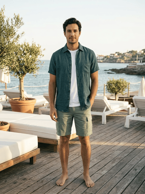 Rodd & Gunn Palm Beach Sports Fit Short Sleeve Linen Button-Up Shirt