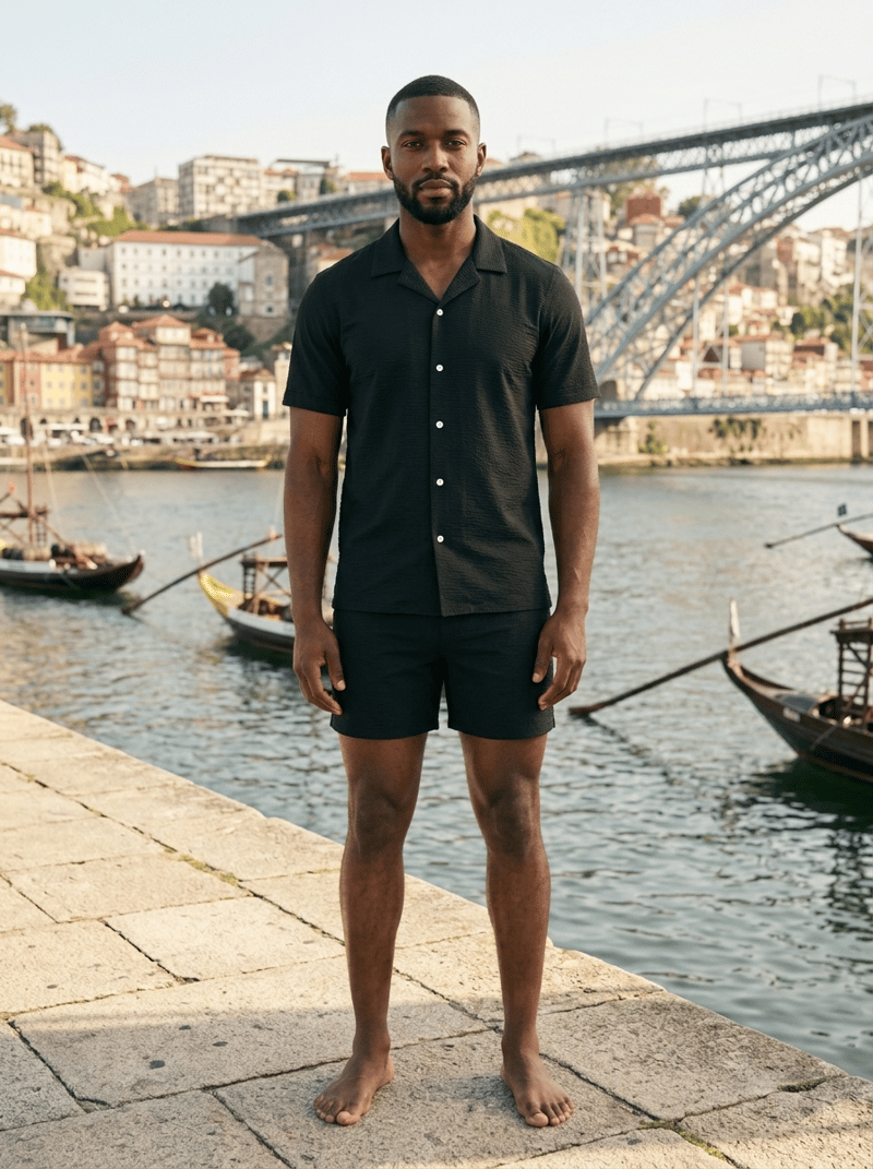Rhone Commuter Seersucker Camp Shirt