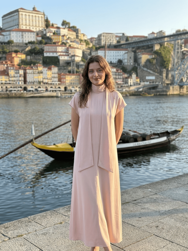 Maxikleid mit Schaldetail - Puderrosa - Ladies | H&M DE