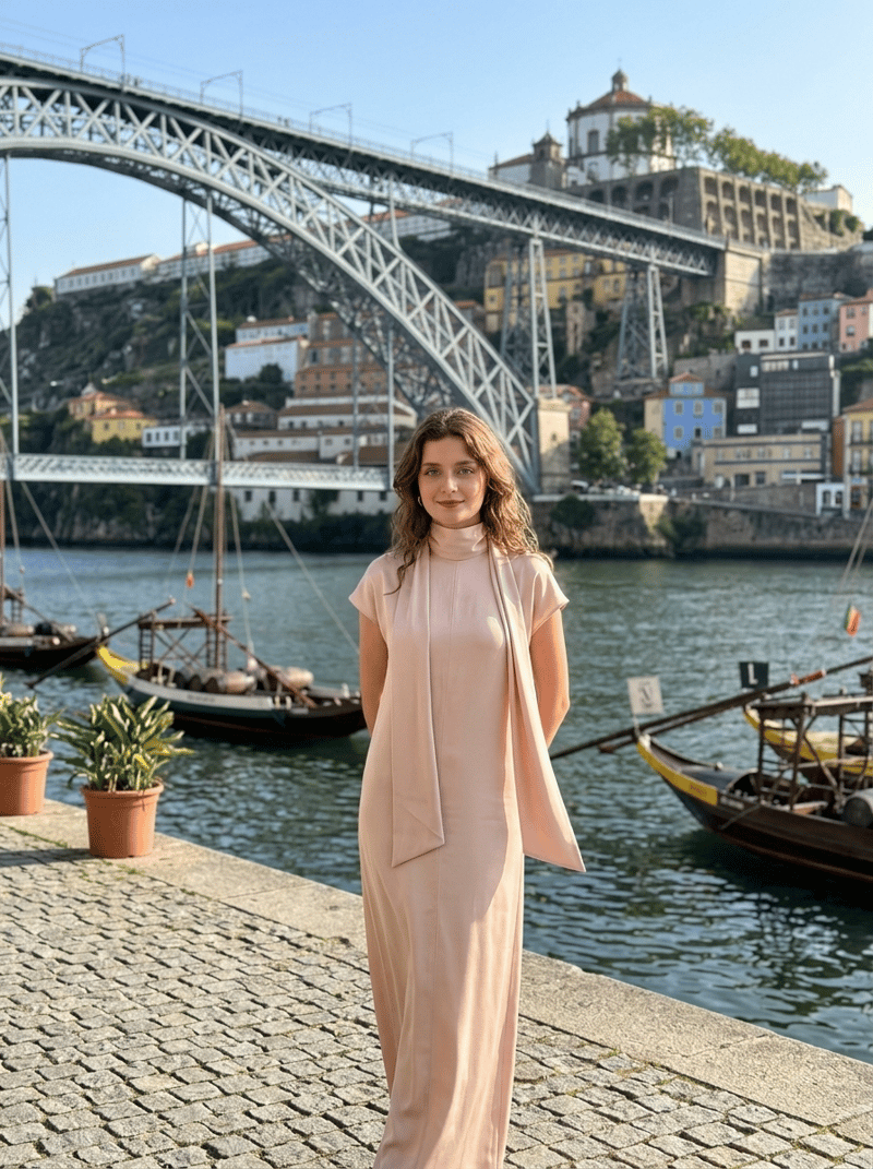 Maxikleid mit Schaldetail - Puderrosa - Ladies | H&M DE